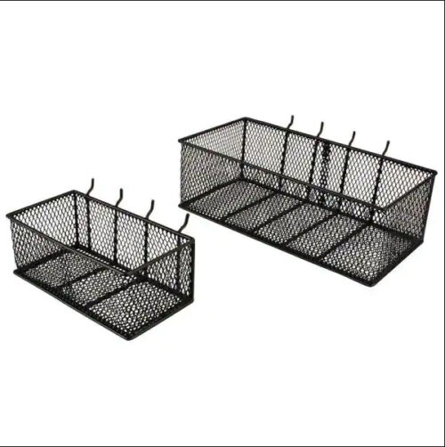 Two Set Mesh Baskets - Black